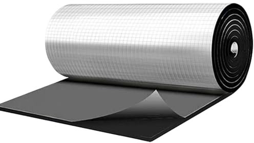 Tapis Insonorisant pour Voiture, Tapis Isolation Acoustique Voiture en Butyle, Tapis Amortisseur Isolation Thermique Phonique, Tapis de Voiture Isolant Thermique Autocollant pour Capot Moteur Portière