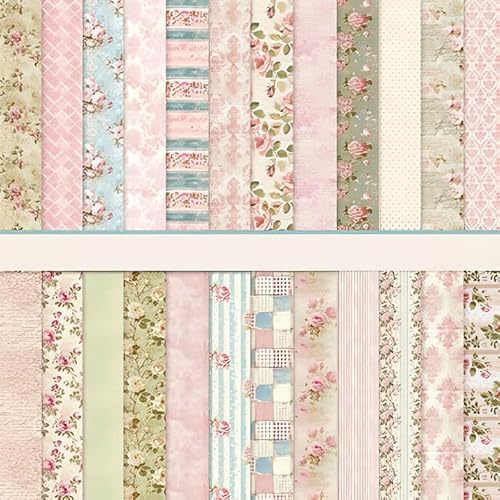 24 Sheets Boho Pattern Paper Set, 12x12 Inch Scrapbook Paper Double-Sided Decorative Craft Papers for DIY Art Card Making Scrapbook Photo Frame Decor Gift Decoration, 24 Designs (B)