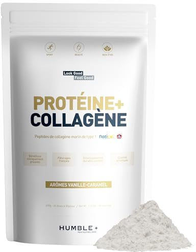 HUMBLE+ Protéine + Collagène Naticol® Poudre 600 g - Vanille - 20 Portions