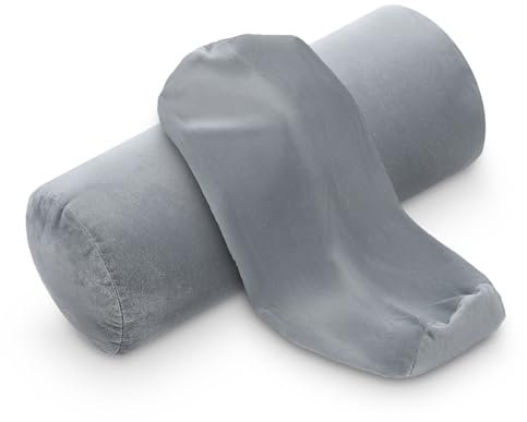 Gjinxi 2 Stück Kissenbezug, 41 x 15 cm Nackenrollenbezug Kopfkissenbezug Weich Kissenbezüge Kissenhülle mit Reißverschluss Nackenkissenbezug für Kissenrolle Nackenkissenrollen