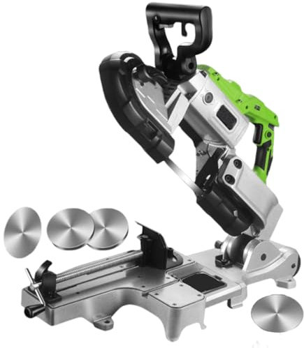 Sega a Nastro Rimovibile, Troncatrici Da 1100 W per La Lavorazione Del Legno, Con Base in Alluminio, Illuminazione a LED Integrata, Raggio Di Taglio Di 12 Cm, Adatta per Metallo, Legno, Ecc.