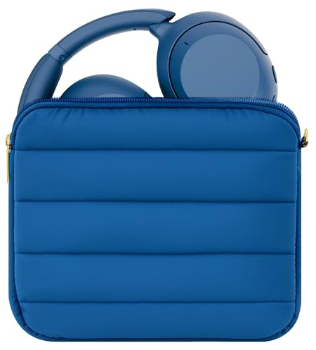 Geekria Nova Kopfhörer-Tasche, kompatibel mit Bose, JBL, Skullcandy, Soundcore und mehr, weiche Schutzhülle, Reise-Tragetasche mit Kabelaufbewahrung (Blau)