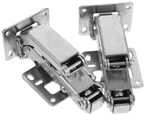 Hoement 2 piezas Bisagras Hidráulicas para Puertas de Armarios Diseño Extra Grande Resistente Cierre Silencioso con Amortiguación Hidráulica Montaje Superficial para Muebles Grandes