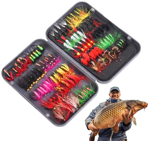 Señuelos de Pesca con Mosca Equipo de Pesca Portátil
