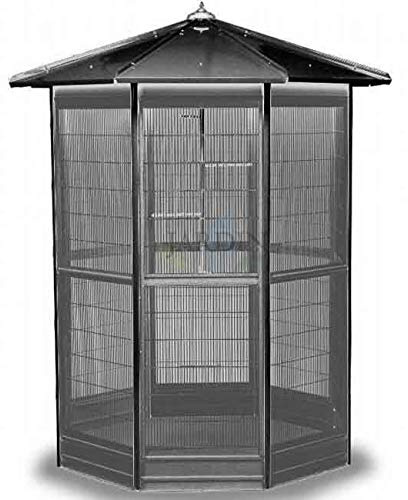 Suinga Pajarera Galvanizada 8 Lados 150x235 cm | Jaula para Pajaros Grande | Aviario Loro Canario Cacatura Guacamayo Aves