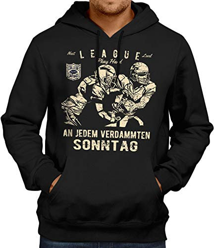 Gasoline Bandit Kapuzen Pulli Hoodie für American Football Fans: An jedem verdammten Sonntag L