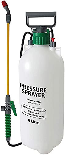 Albert Austin Garden Hand Pump Pressure Sprayer. Fence, Chemical, Weed, Flower and Gardening Pressure Sprayer with 8L Knapsack.
