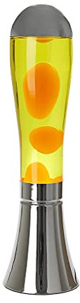 Balvi Lampada Lava Magma Colore Argento/Giallo Oggetto Decorazione Dimensioni XL Alluminio/Vetro 45