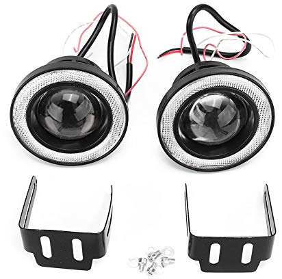 Dimljus Främre Dimljus LED Dimljus Ängel Eyes Modifiering Dimljus 89mm Dimljus Främre Stötfångare Dimljus Transparent Lins Dimljus Kit Förar- och Passagerarsida Par