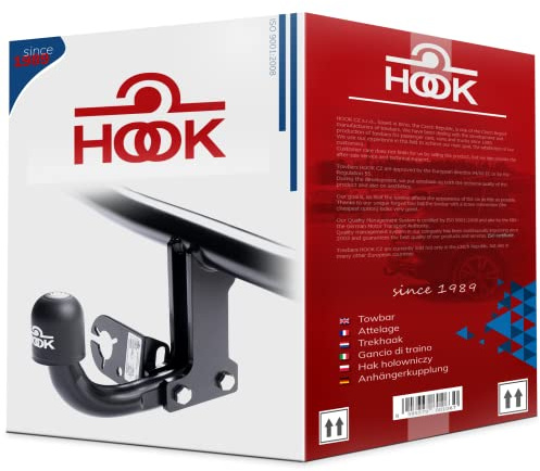 HOOK Nouveau attelage Rigide Fixe Compatible avec Dacia Duster I 04.2010-2013 avec Faisceau électrique Universel 7-Broches