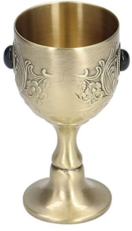 Gobelets Calice En Alliage De Zinc Gravure Motif De Fleurs Style Vintage Processus De Polissage Large Application Gobelet Or Gobelet, Tasses D'eau Bénite