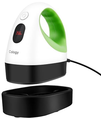 Calogy Transferpresse Mini Hitzepresse, Presse Plotter Maschine, Kleine Heißpresse mit 3 Heizstufen, Tragbare Mini Heat Press Temperaturanzeige Für T-Shirts, Schuhe, Hüte, HTV-Vinyl (Weiß Grün)