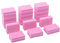 luoshaPUCY 20 Piezas Bloque de Lima Para Uñas, Mini Bloques de Buffer de Uñas, Taco Pulidor Uñas Doble Cara Grano, Lima Pulidora Uñas Lavable para Uñas Gel y Acrílico(Rosa)