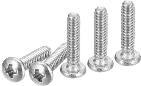 DTGN #4-40X1/2 Vis à Tête Cylindrique, 100 Pièces En Acier Inoxydable 304, Phillips, Filetage UNC Complet, Finition Brillante, Kit de Vis Et Boulons