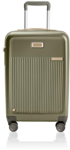 Briggs & Riley Sympatico Hardside Luggage, Olive, 21 Global Carry-On, Sympatico Hardside Luggage