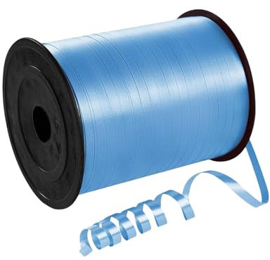 Geschenkband Blau 5mm Breit,450M Kräuselband Geschenkbänder,Ringelband, Ballonschnur für DIY-Dekoration,Dekoband für Hochzeit Weihnachten Neujahr Geburtstag Geschenkverpackung Ballonverschlüsse