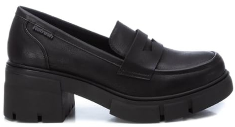 REFRESH - Mocasines Mujer Negro - Calzado Cómodo y Versátil - Moda Casual - Modelo 17237901 (Talla 39)