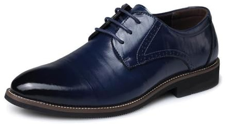 MBTSQOIO Zapatos Oxford Hombre, Cuero Vestir Cordones Derby Calzado Boda Negocios