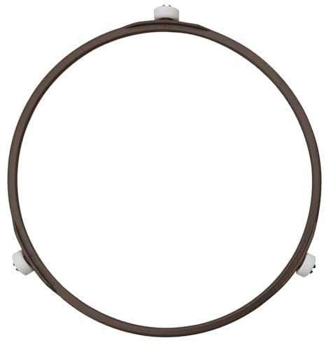 7 Microwave Turntable Ring with 14 mm Rollers, 7 Inch Microwave Oven Glass Plate Rotating Tray Support, Glass Plate Rotating Roller Ring, Ring Outer Diameter 7 Inch, Roller Height 14 mm ,Brown