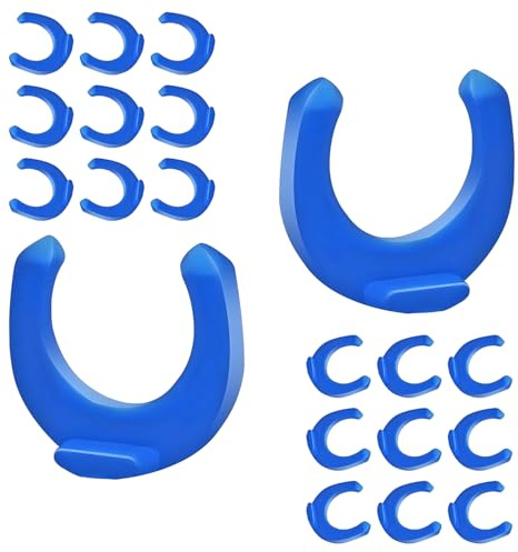 Qrity 20 Piezas Clips de Bloqueo de 1/4 Pulgadas, Abrazaderas de Clip de Bloqueo Azul, Clips de Bloqueo Pinzas para Sistemas de Filtración de Agua RO