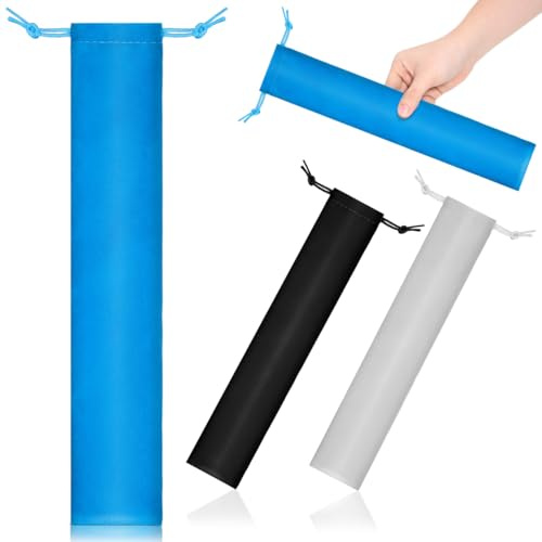 ifundom 3 Pcs Flute Storage Bags Velvet Drawstring Pouches for Recorder Portable Music Instrument Holder Bags for Vertical Flutes Lightweight Carry Case for Travel and Storage