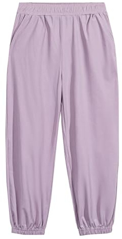 Rolanko Pantaloni da Jogging per Bambine, Pantaloni Sportivi da Bambino e Ragazzo con Elastico in Vita Traspiranti Setosi ad Asciugatura Rapida con Tasche, Viola, Taglia: 11-12 Anni/160