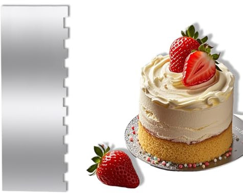 COYUN 1 Pcs Raspador Tarta Reposteria Acero Inoxidable Raspadores Pastel Espátula para Alisar Pasteles Espatula para Torta Espatula de Espatula Pasteleria Rasqueta para Masa Tarta