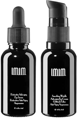 Creme Contour Des Yeux Anti Cerne & Serum | imim Kit Soin Yeux Anti-Âge et Ride 2-en-1,Tous Types de Peau,Hommes et Femmes, 30ml×2