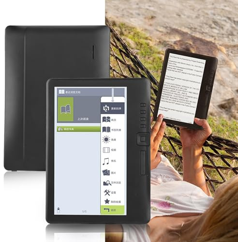 aqxreight BK7019 Lector de Libros Electrónicos Portátil de 7 Pulgadas Pantalla Colorida Admite Tarjeta de Memoria Imágenes de Vista Previa de Memoria 4G ARM9 No Adopta Velocidad. 3 Independiente Al