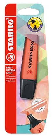 STABILO - Textmarker - BOSS ORIGINAL Pastel - Einzelstift - korallrot