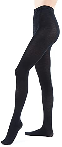WOOLIFE Collant da Donna in Lana Merino morbido inverno 220 Den (52-54, Nero)