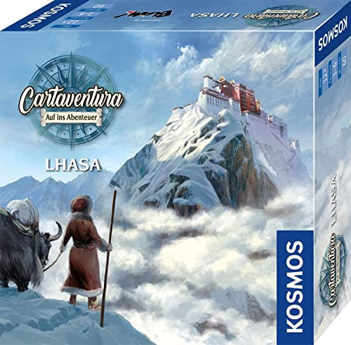KOSMOS 682521 Cartaventura - Lhasa, Abenteuer-Spiel, packendes Gesellschaftsspiel mit mehreren Enden, für 1-6 Personen, ab 12 Jahre, mit 70 Abenteuer-Karten, in deutscher Sprache