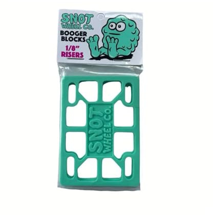 Snot Wheel Co. Skateboard Risers Teal 1/8