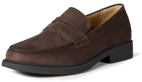 Amazon Essentials Mocasines de vestir Hombre, Marrón Efecto Ante, 47 EU