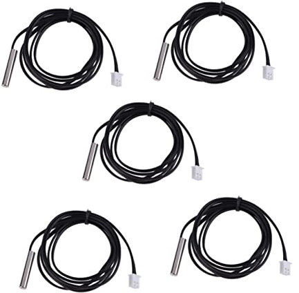 ULTECHNOVO 5stücke Wasserdichter Temperaturfühler Temperaturmessumformer Ntc Thermistorsonde Wärmesensoren Für Wasser Isolationsleistung Dc-test Druckfestigkeit