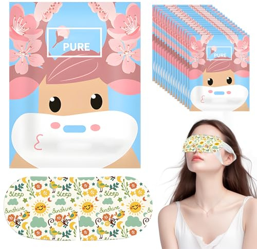 25 PACKS Self Heated Eye Mask Disposable Soothing Steam Eyes Moisturizing Heat Eye Mask Warm and Comfy for Relaxation, Dry Eyes, and Migraine Relief (Unscented)