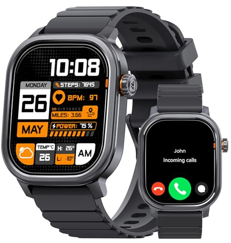 KOSPET Smartwatch con Display AMOLED 1,96 e Chiamate Bluetooth, Autonomia 18 giorni, Monitoraggio Frequenza Cardiaca, SpO2 e Sonno, 170+ modalità Fitness, IP68 impermeabile, Compatibili Android e iOS