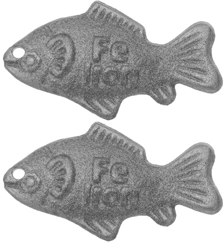 Alipis 2 st naturlig järnfisk: gjutjärnstillskottsverktyg fiskformat för matlagning veganska idrottare gravida kvinnor barn mat dryck soppa