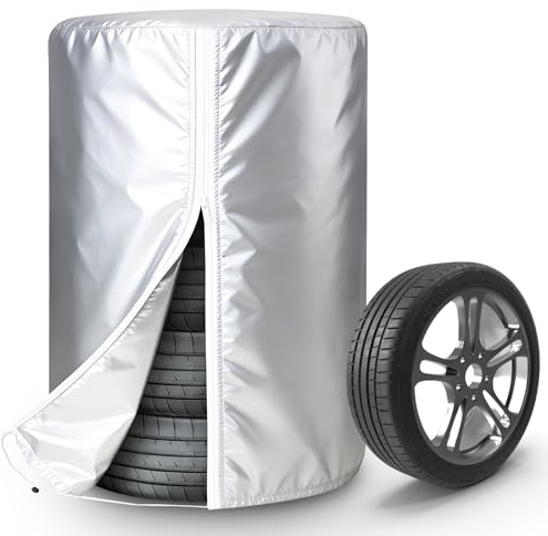 FreeTec Borsa per pneumatici auto, 17 – 22 pollici, protezione per pneumatici 4 pneumatici, protezione solare Oxford 420D, copertura invernale per pneumatici auto (80 x 117 cm)