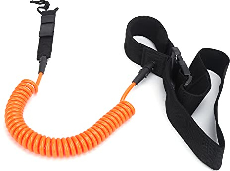 CORREA PARA TABLA DE SURF CUERDA DE SEGURIDAD DE SURF CÓMODA DE ALTA ELÁSTICA TPU PARA DEPORTES ACUÁTICOS (Naranja)