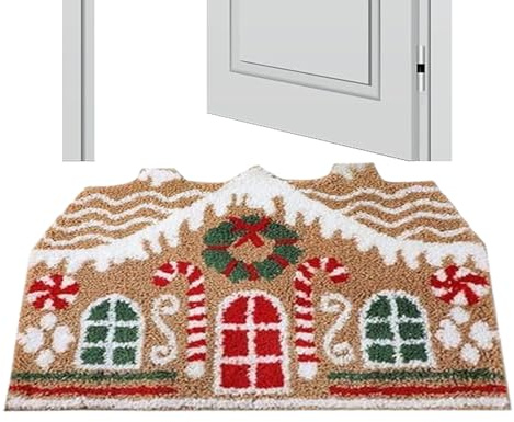 Générique Kryddmatta till jul, 80 x 50 cm, vintermatta, halkfri, absorberande | gourmethusmönster för, badrum, inomhus, utomhus, festlig entré