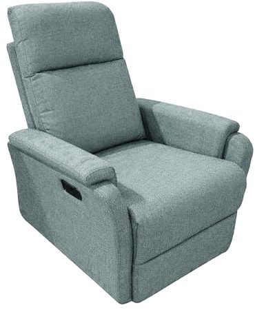 SWEET SOFA® Sillón Relax Roid 102x76x80 cm – Sofá Individual Butaca Reclinable con Palanca y Reposapiés Elevable, Tapizada en Tela Resistente, Ideal para Salón o Zona de Descanso Color Azul
