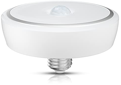 Bonlux PIR Motion Sensor LED Ceiling Light, 15W (150W Equivalent) E26 Medium Base Dusk to Dawn LED Ceiling Light Auto On/Off Night Light for Walkway Porch Garage Basement Patio, Daylight 6000K