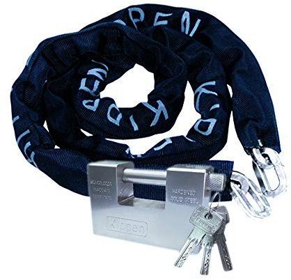 kippen 2011C1 Catena Antifurto con Lucchetto Antiscasso per Moto e Scooter, Acciaio