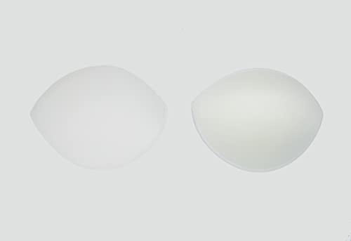 Merceria Pour Toi... Coppia Inserti per Reggiseno No Push up Taglia 1 2 3 4 5 Bianco Nero Nudo Bikini Abito Top Reggiseno Sportivo Coppe Anatomica Rimovibile da Cucire (5, Bianco)