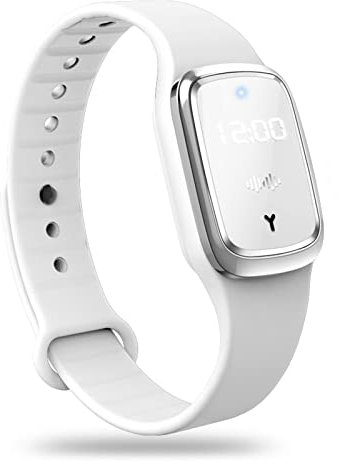 Bracelet anti-moustiques à ultrasons, montre anti-moustiques, bracelet anti-moustiques pour camping, pêche, sport en plein air, adultes et enfants (blanc)
