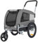 Tiggo VS Pets Medium Hundeanhänger & Buggy 2in1 Fahrradanhänger Hundebuggy Jogger 80204 (Grau)