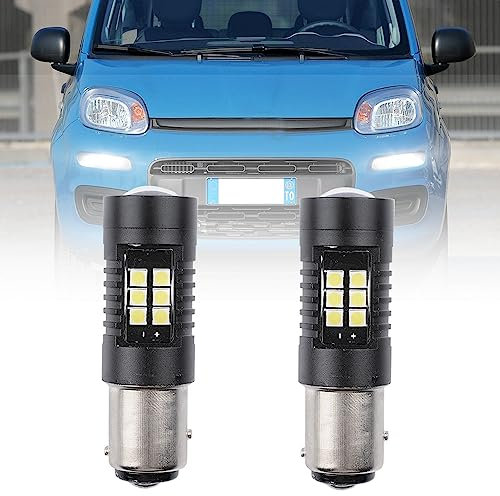 NSLUMO LED Drl Daytime Running Light Bulbs For Fiat Panda 2012-2022 Pair of 21 LED P21W BAY15D Daylight, Drl Daytime Running Lights P21/5W Led Parking light