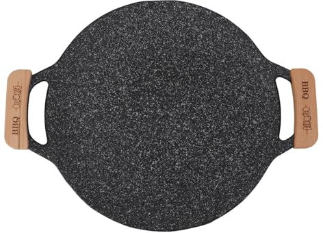 Placa de Barbacoa, Parrilla Redonda para Barbacoa, Plancha Multifuncional sin Humo para Acampar (XL)