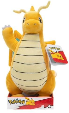 Pokémon Plush 30cm Dragonite - Plyschleksak for barn 2+ - Officiell Pokemon mjukisdjur.